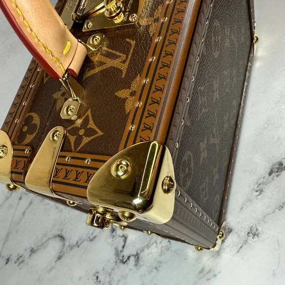 Louis Vuitton Petite Valise Trunk Bag Monogram LV box Purse Crossbody/Tote - Picture 14 of 16